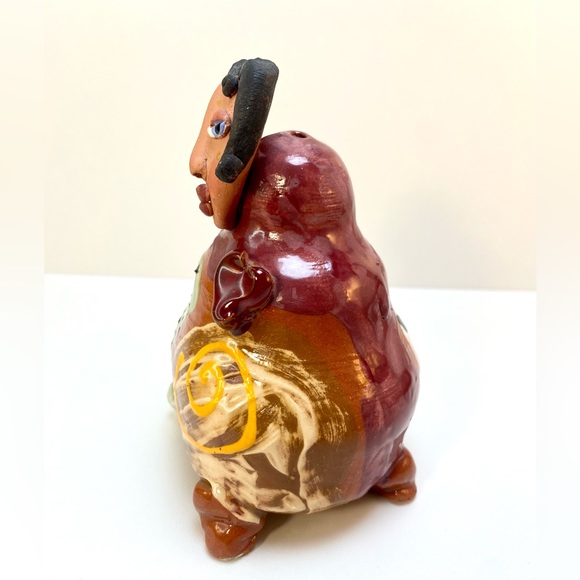 Vintage ceramic art pottery figurine or bud vase. Southwestern design. Sculpture - Picture 4 of 9